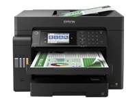 Epson EcoTank L15150 - Impresora multifunción - color - chorro de tinta - rellenable - 297 x 432 mm (original) - A3 (material) - hasta 16 ppm (copiando) - hasta 25 ppm (impresión) - 550 hojas - 33.6 Kbps - Gigabit LAN, host USB, USB 3.0, Wi-Fi(ac)