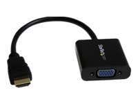 StarTech.com Adaptador Conversor de Vídeo HDMI a VGA HD15 - Cable Convertidor - 1920x1200 - 1080p - High Speed - adaptador de vídeo - HDMI macho a HD-15 (VGA) hembra - 24.5 cm - negro - compatibilidad con 1080p, activo - para P/N: DK30C2DPEPUE, DK30C2DPPDUE, DK31C3HDPD, DK31C3HDPDUE, SV211HDUC, SV221HUC4K