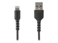 StarTech.com Cable Resistente USB-A a Lightning de 2 m Negro - Cable USB Tipo A a Lightning con Fibra de Aramida - MFi (RUSBCLTMM2MB) - Cable Lightning - USB macho recto a Lightning macho recto - 2 m - doble blindado - negro - para Apple iPad/iPhone/iPod (Lightning)