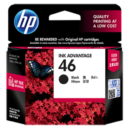 HP 46 - Negro - original - Ink Advantage - cartucho de tinta - para Deskjet Ink Advantage Ultra 2529, Ink Advantage Ultra 4729