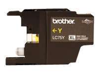 Brother LC75Y - Alto rendimiento - amarillo - original - cartucho de tinta - para Brother MFC-J280, J425, J430, J435, J5910, J625, J6510, J6710, J6910, J825, J835